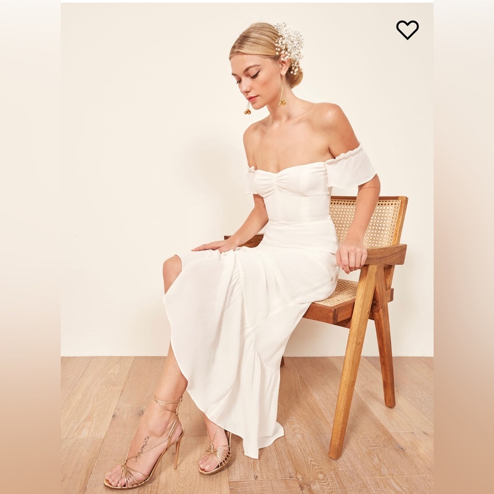 NWT Reformation Butterfly Dress White 2